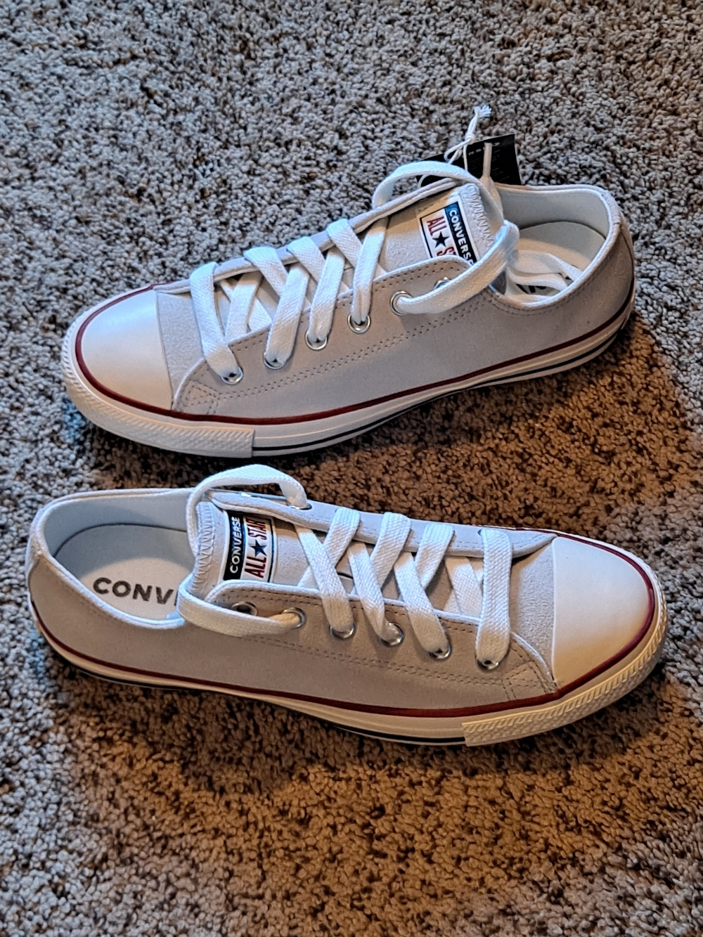 Converse All Star Suede Low Top Gray Sneakers Womens Size 9 Men 7